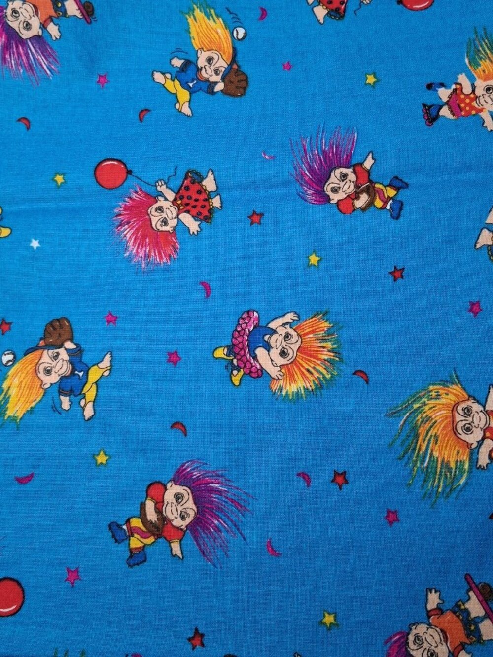 Troll Fabric Blue California Trolls Marcus Brothers Sewing Material Sports 32x46